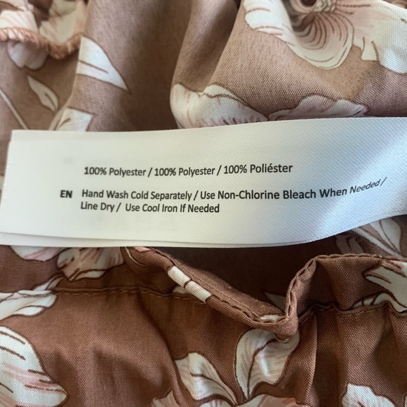 B O G Collective floral, Beiges and roses, high waist potato sack pant, size M - Picture 6 of 11